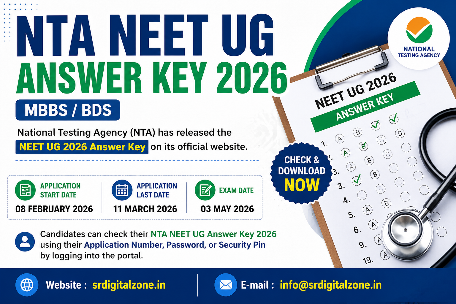 NTA NEET UG Answer Key 2026 – Out