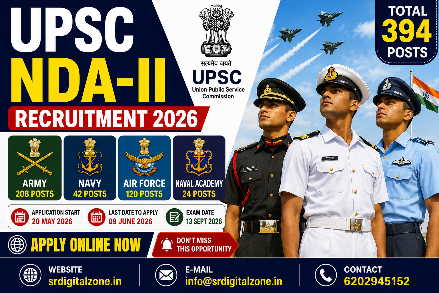 UPSC NDA-II Recruitment 2026 Apply Online